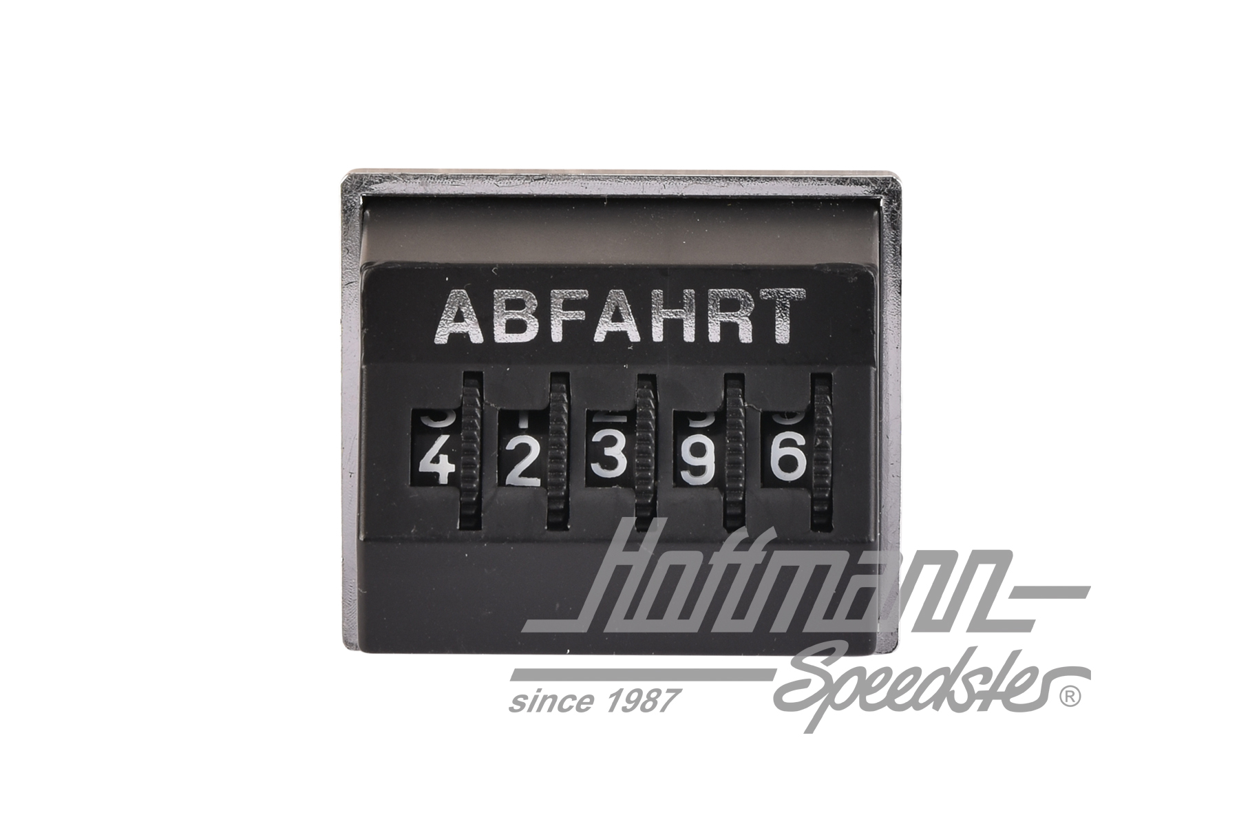 Tageskilometerzähler, "Abfahrt", schwarz