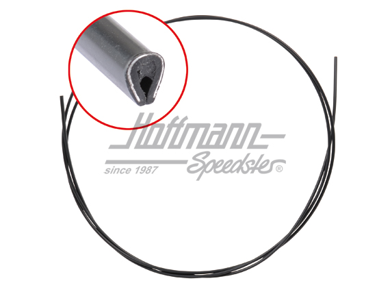 Regenrinnenzierleiste, schwarz, links/rechts