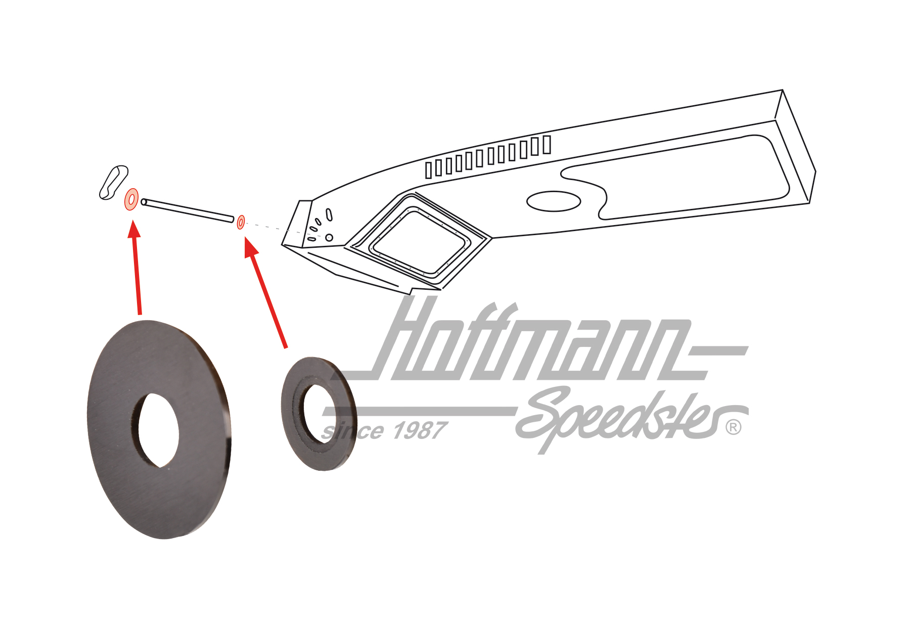 Unterlegscheiben, Luftklappenstange, T1 | 211 817 798 | 089-1412-34