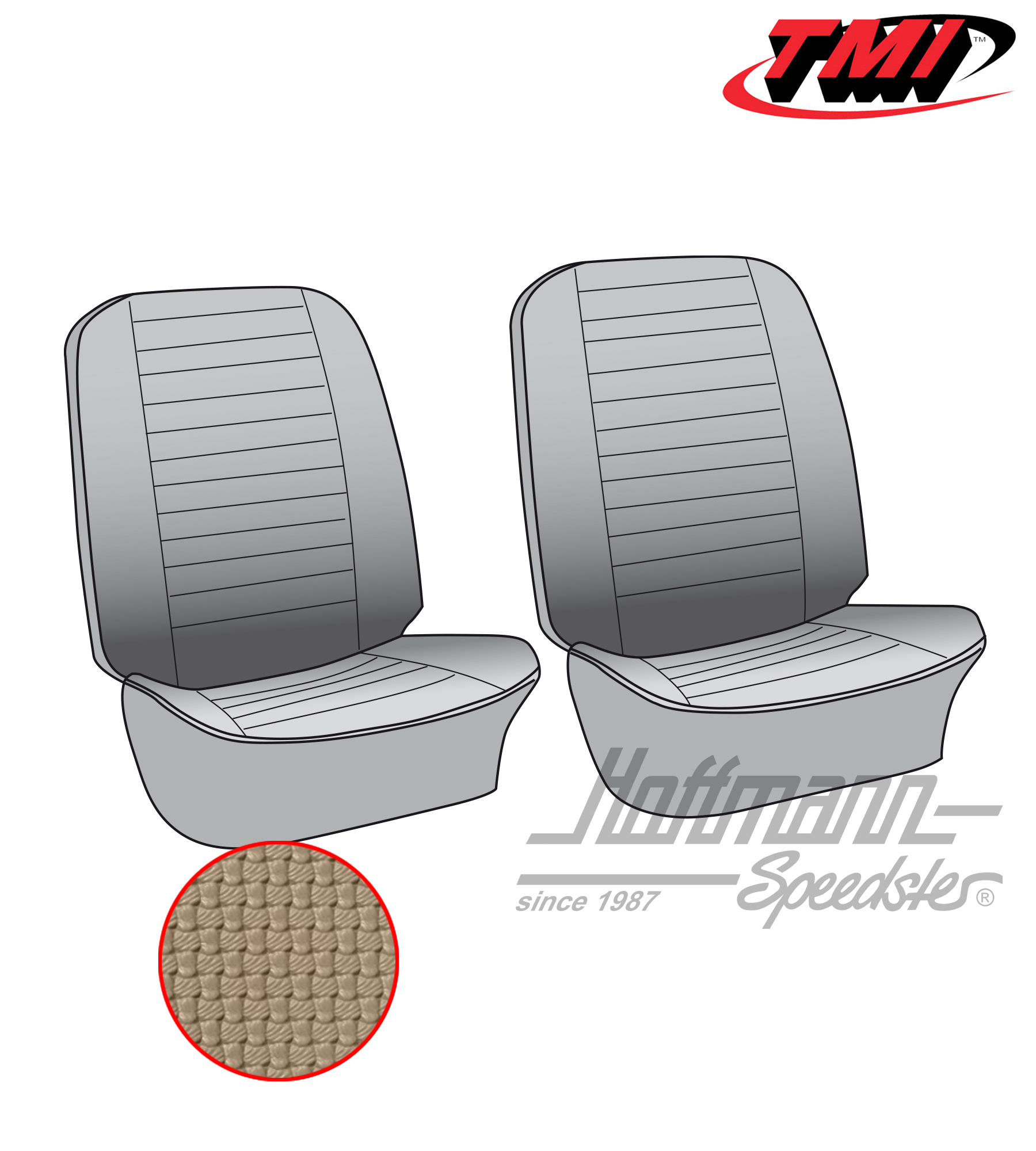 Sitzbezüge, Vordersitze, 73-76, beige | 43-2115-04 | 098-0624-20