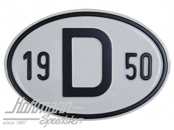 Nationalitätsschild "D", "1950", Alu |  | 020-2396-50