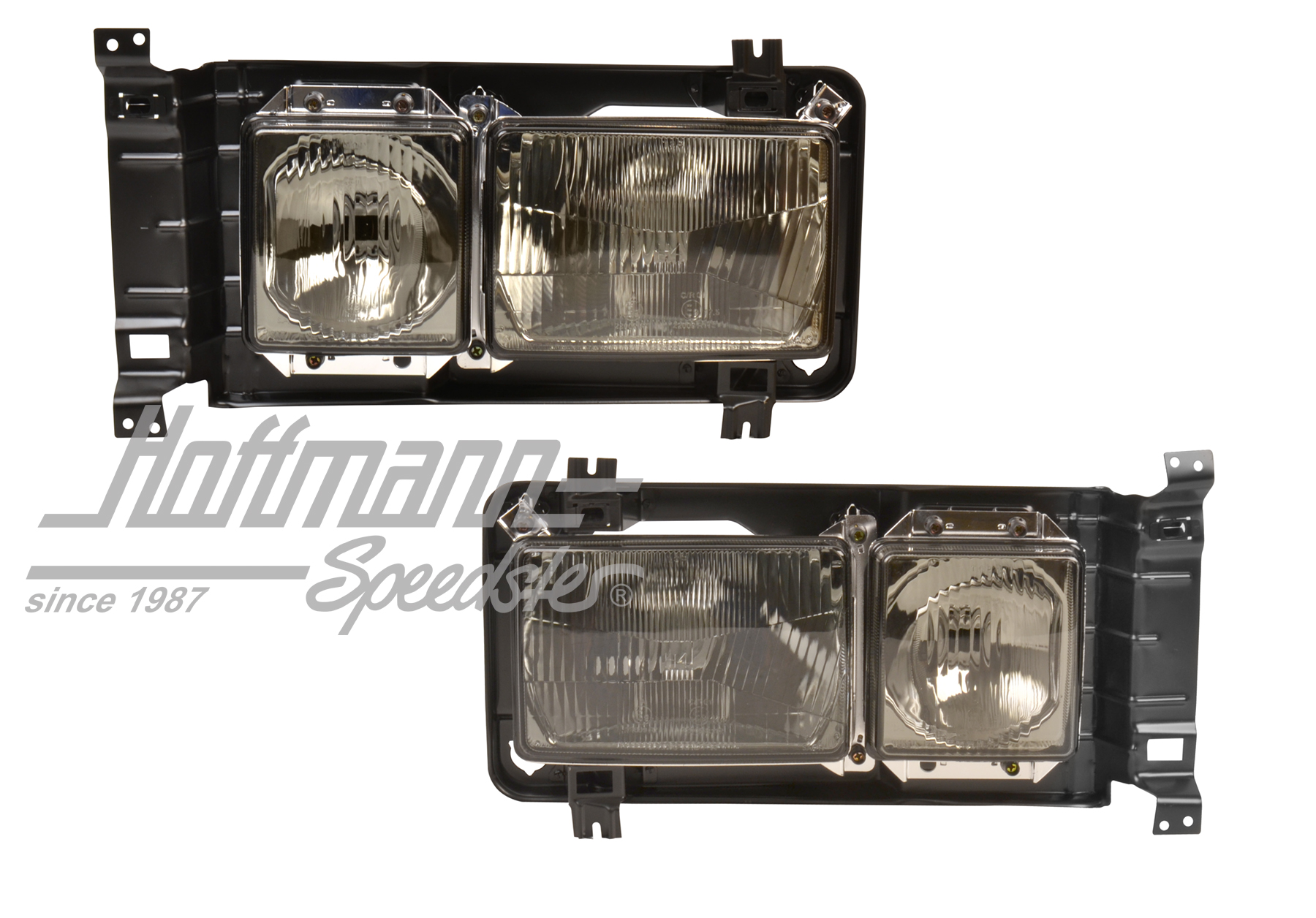 Scheinwerfersatz, Bus T3, eckig, schwarz | 255 941 110 Satz/schwarz | 340-4998-10