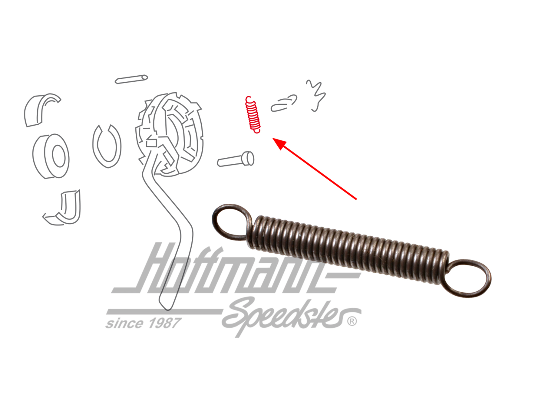 Feder, Blinkerschalter, 68- (Kostal) | 111 953 575 A | 020-2431-90