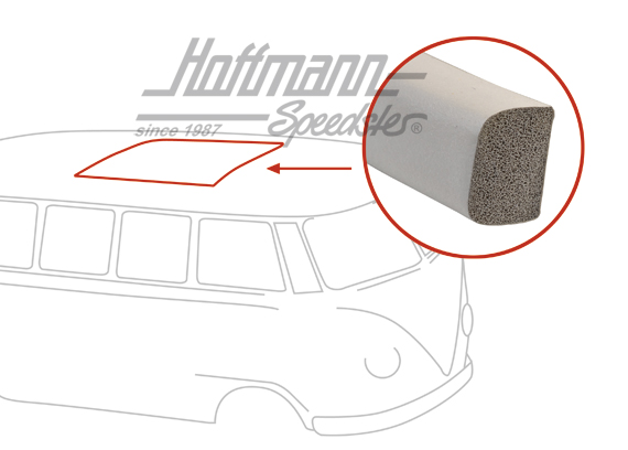 Dichtung, Dachöffng., WESTFALIA, -7.67 | 231 070 707 | 089-1905
