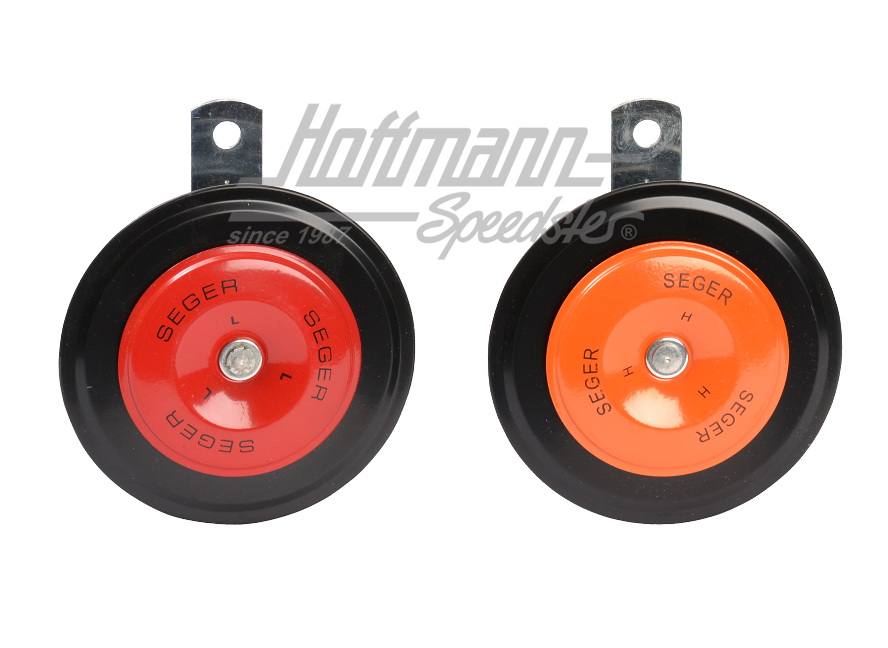 Hupe, Paar, 105mm, rot/orange, 12V | 45CO 1200K | 200-8046