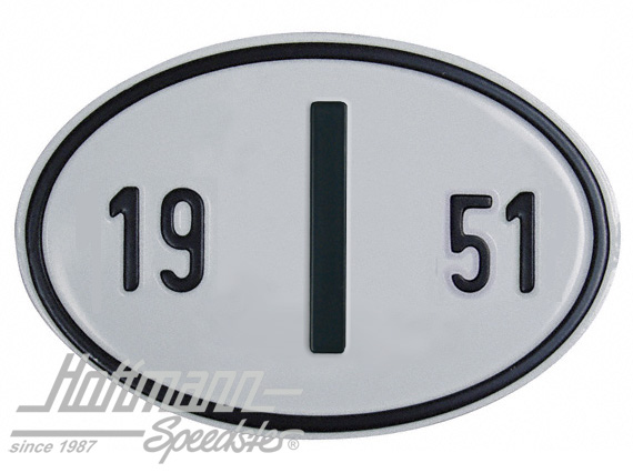 Nationalitätsschild "I", "1951", Alu |  | 020-2402-51
