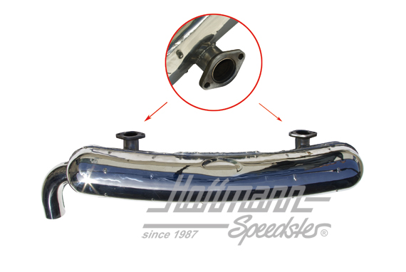 Sportauspuff, Edelstahl, 1x70mm, 66-73 | 92.510S | 520-3420