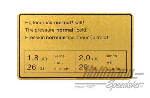 Aufkleber "Reifendruck", 65-72, normal | 901 006 505 00 | 580-8007