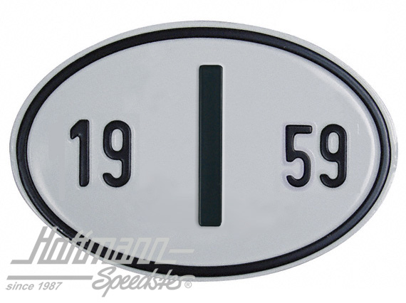 Nationalitätsschild "I", "1959", Alu |  | 020-2402-59