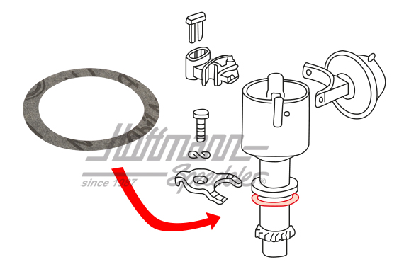 Dichtung, Zündverteiler, 1.5-1.8 | 056 905 261 | 190-1320