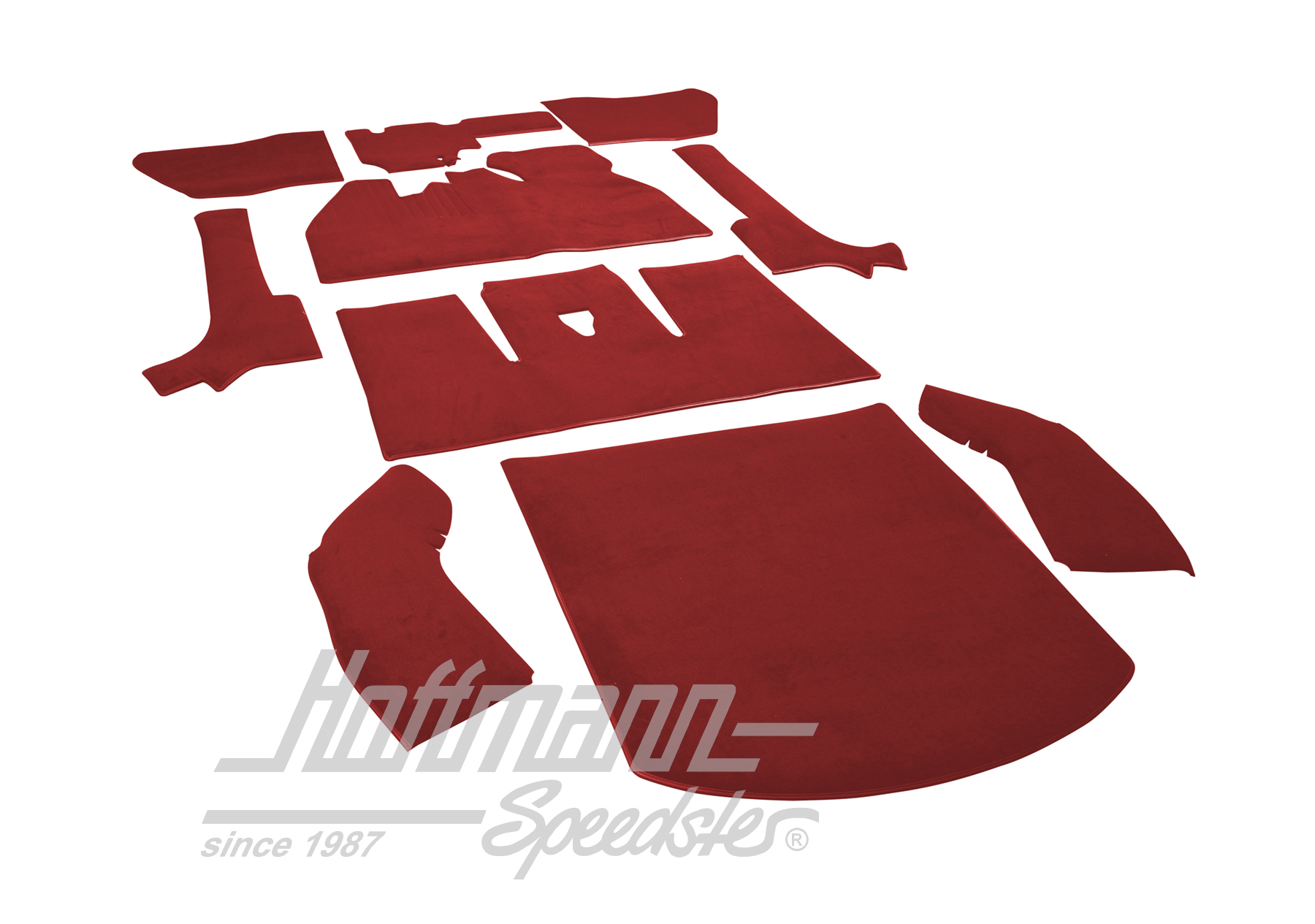 Teppichsatz für Cabrio, 8.66-7.70, rot