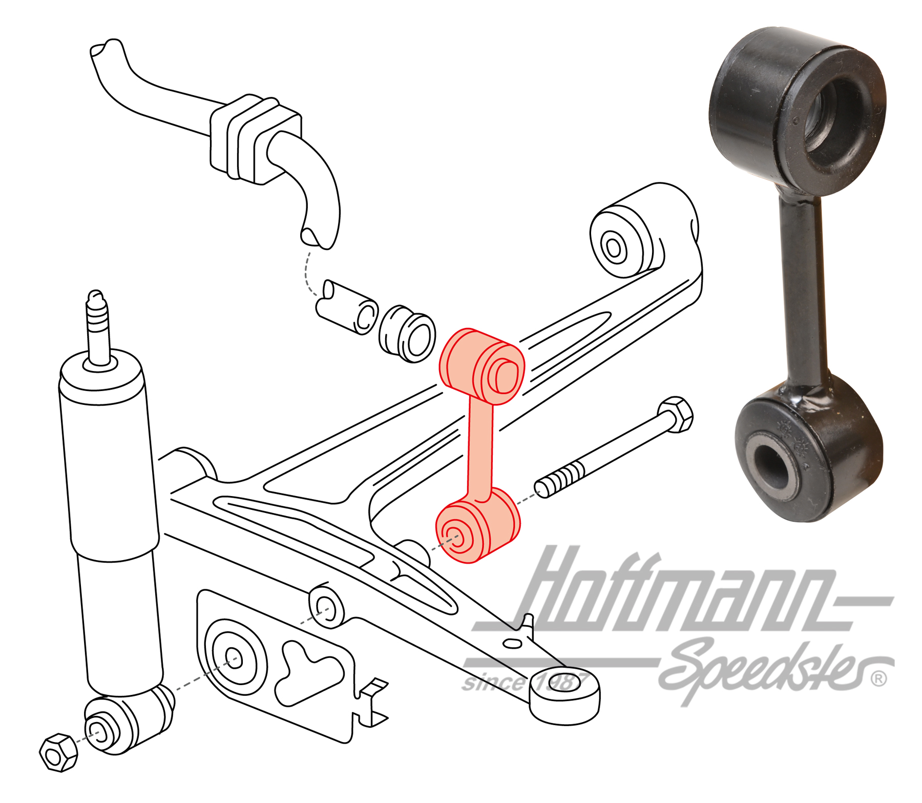 Koppelstange, Stabilisator, vorne, 23mm | 7D0 411 049 | 404-0567