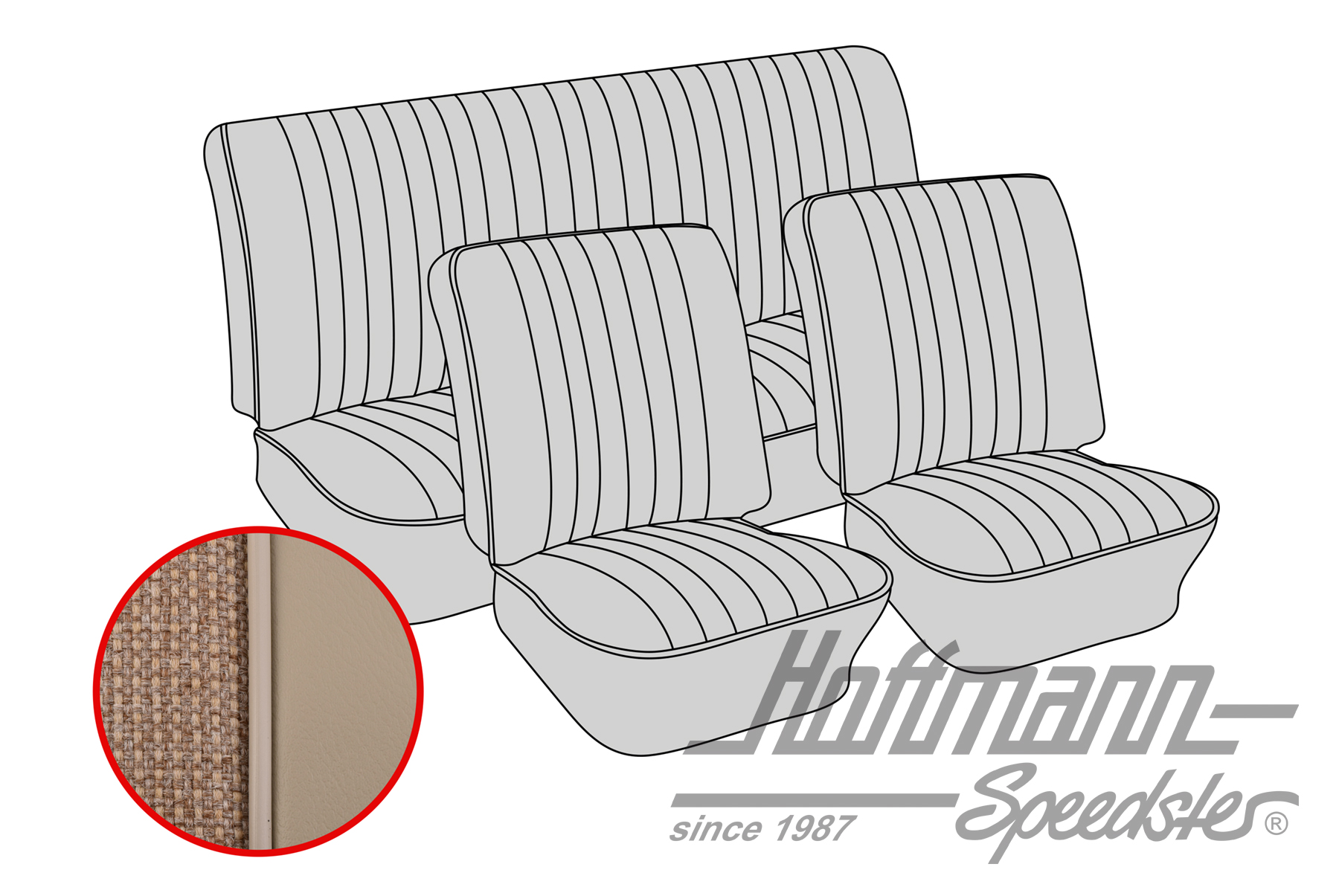 Sitzbezüge,Lim.,64-67,Tweed, beige/weiß | 43-1124-15-74 | 055-5550-40
