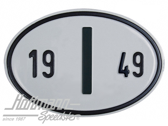 Nationalitätsschild "I", "1949", Alu |  | 020-2402-49