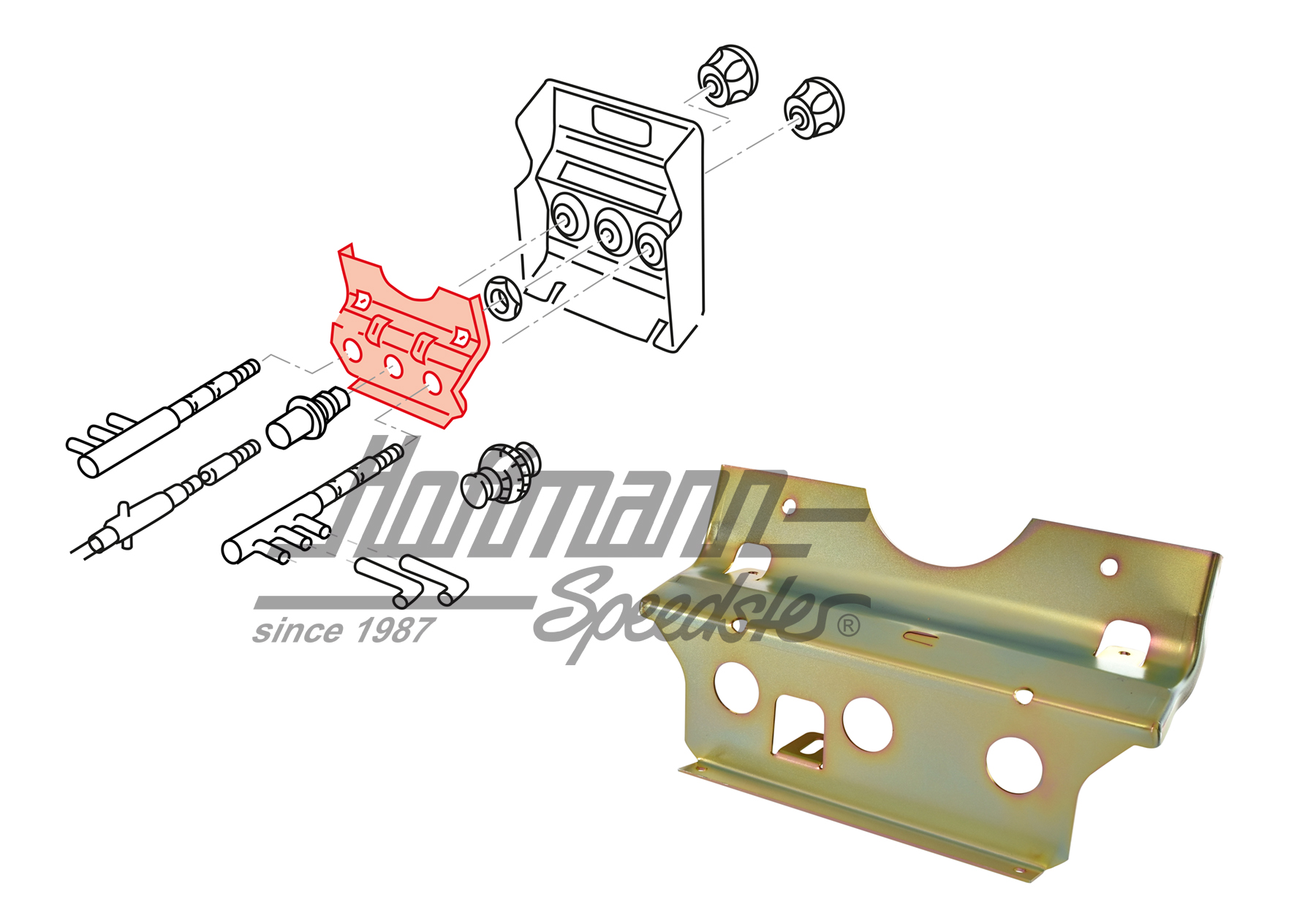 Halteplatte, Ventil/Blende, Syncro | 251 711 816 | 315-1000-14