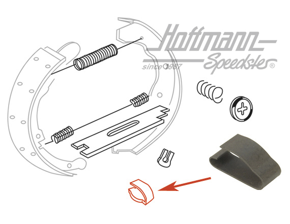 Klammer, Druckstange, hinten, Bus T1 | 211 609 625 | 089-2675-15