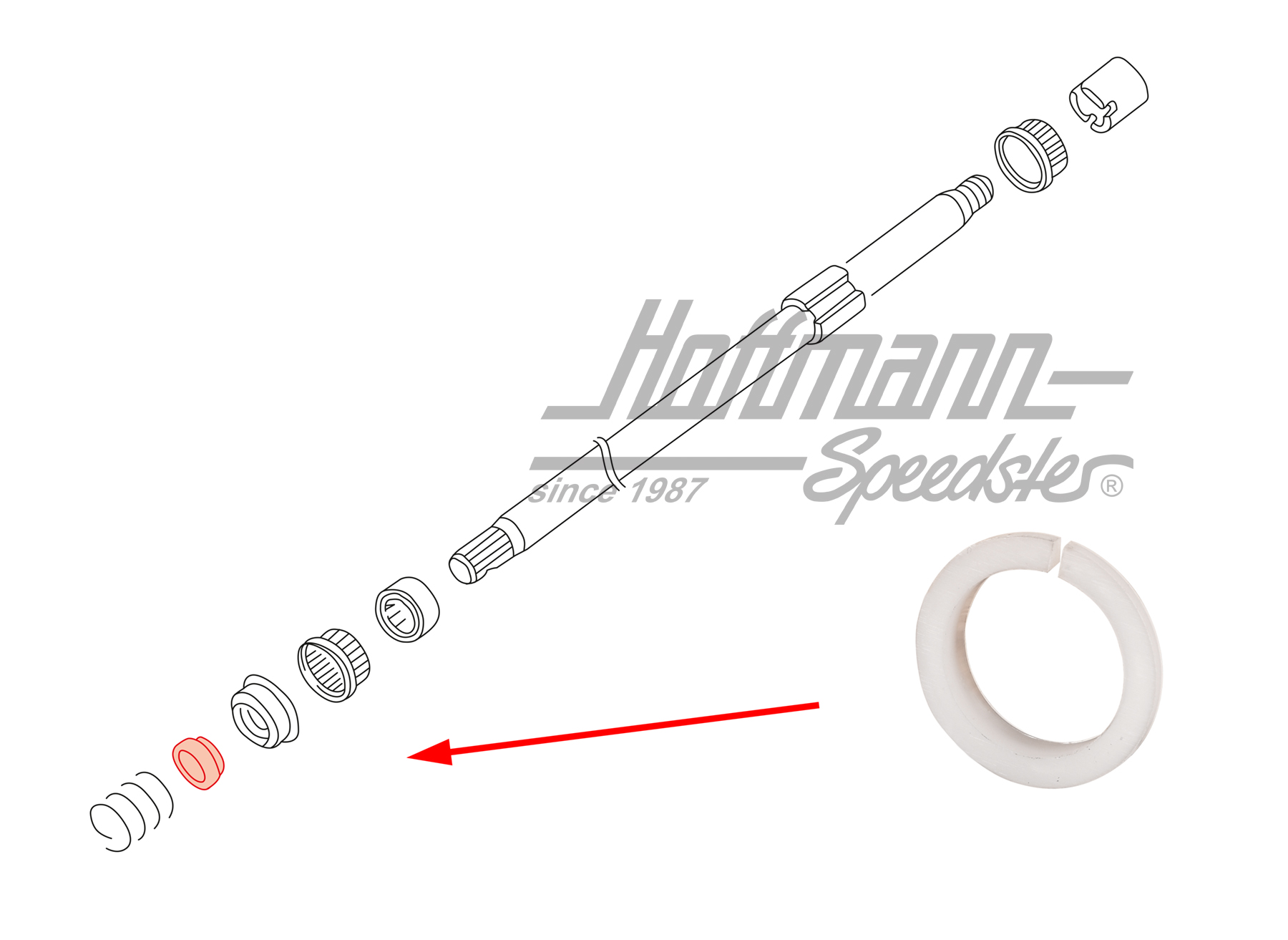 Stützring, Lenkrohr unten, Golf 1 | 171 419 539 | 140-5530-16