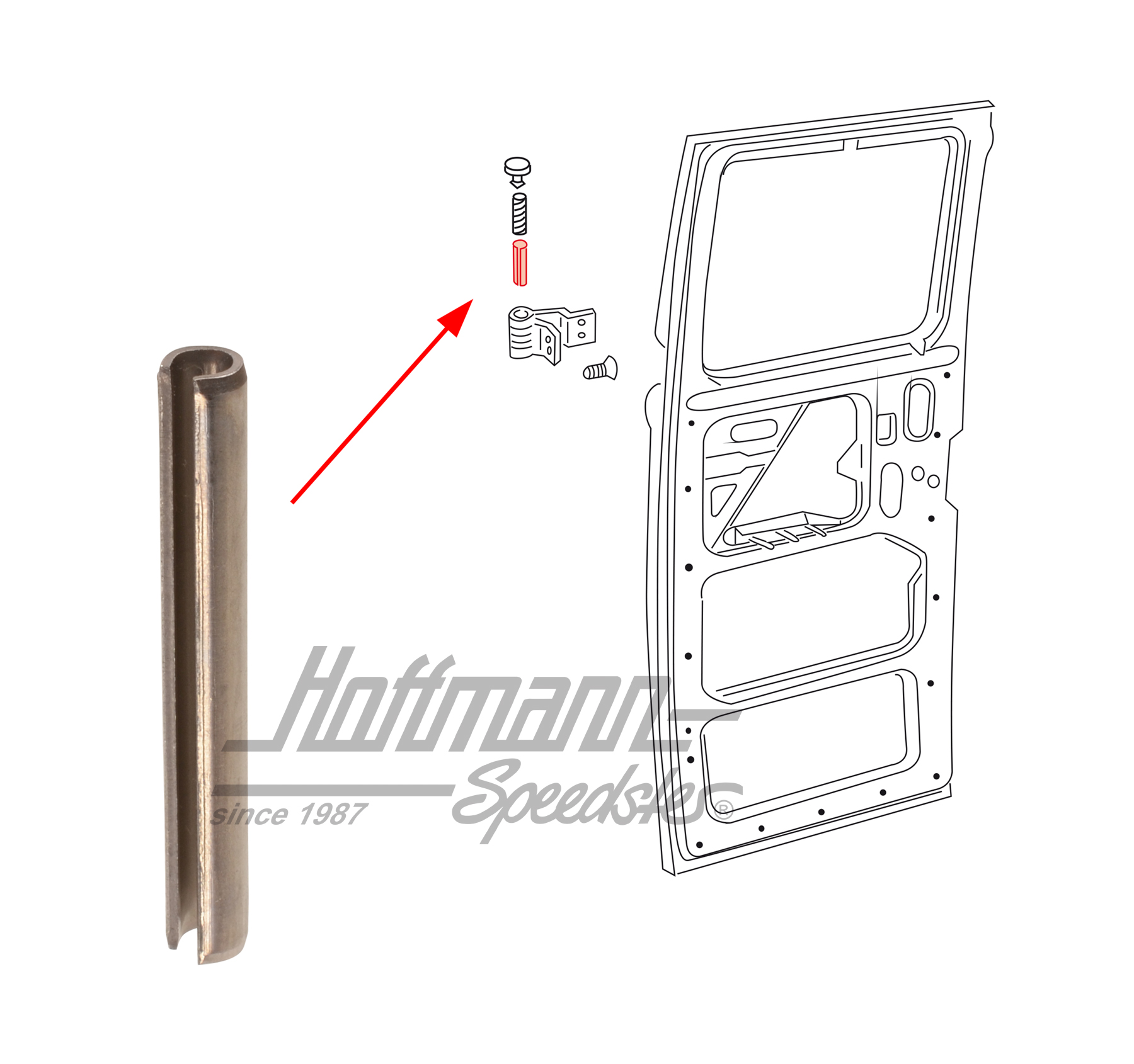 Türscharnierbolzen, Bus T1/T2/T3, EST