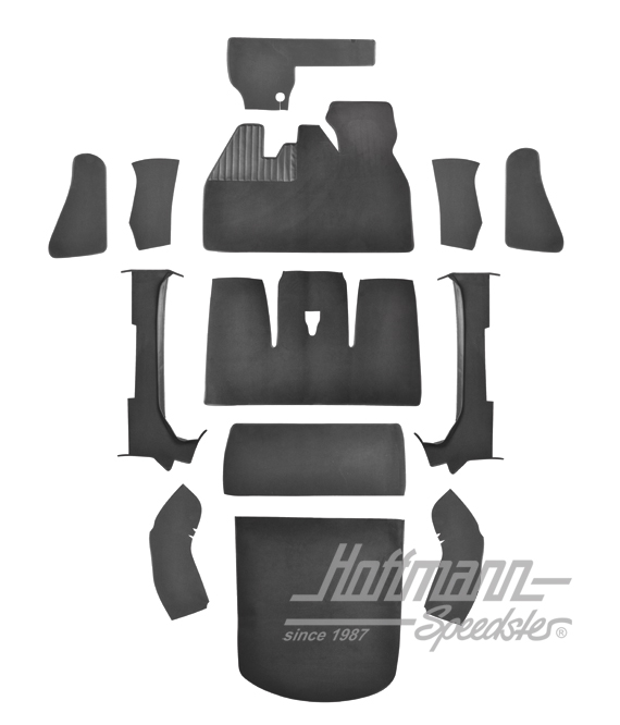 Teppichsatz für Cabrio, 1302, grau |  | 026-6023
