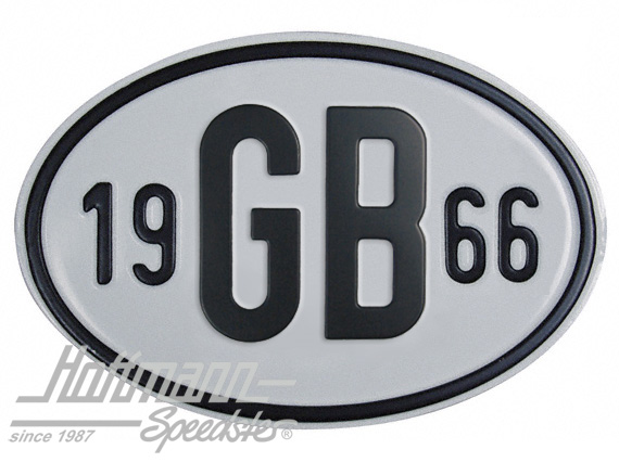 Nationalitätsschild "GB", "1966", Alu |  | 020-2404-66