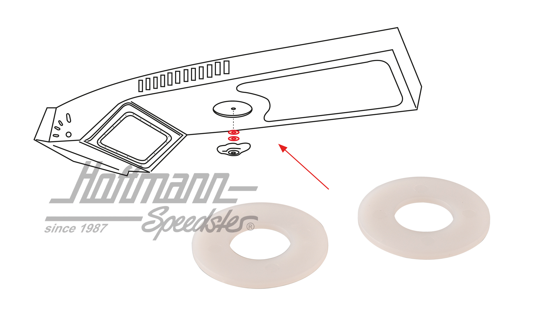 Unterlegscheiben, Griff, Absperrklappe | 211 817 843 | 089-1412-36