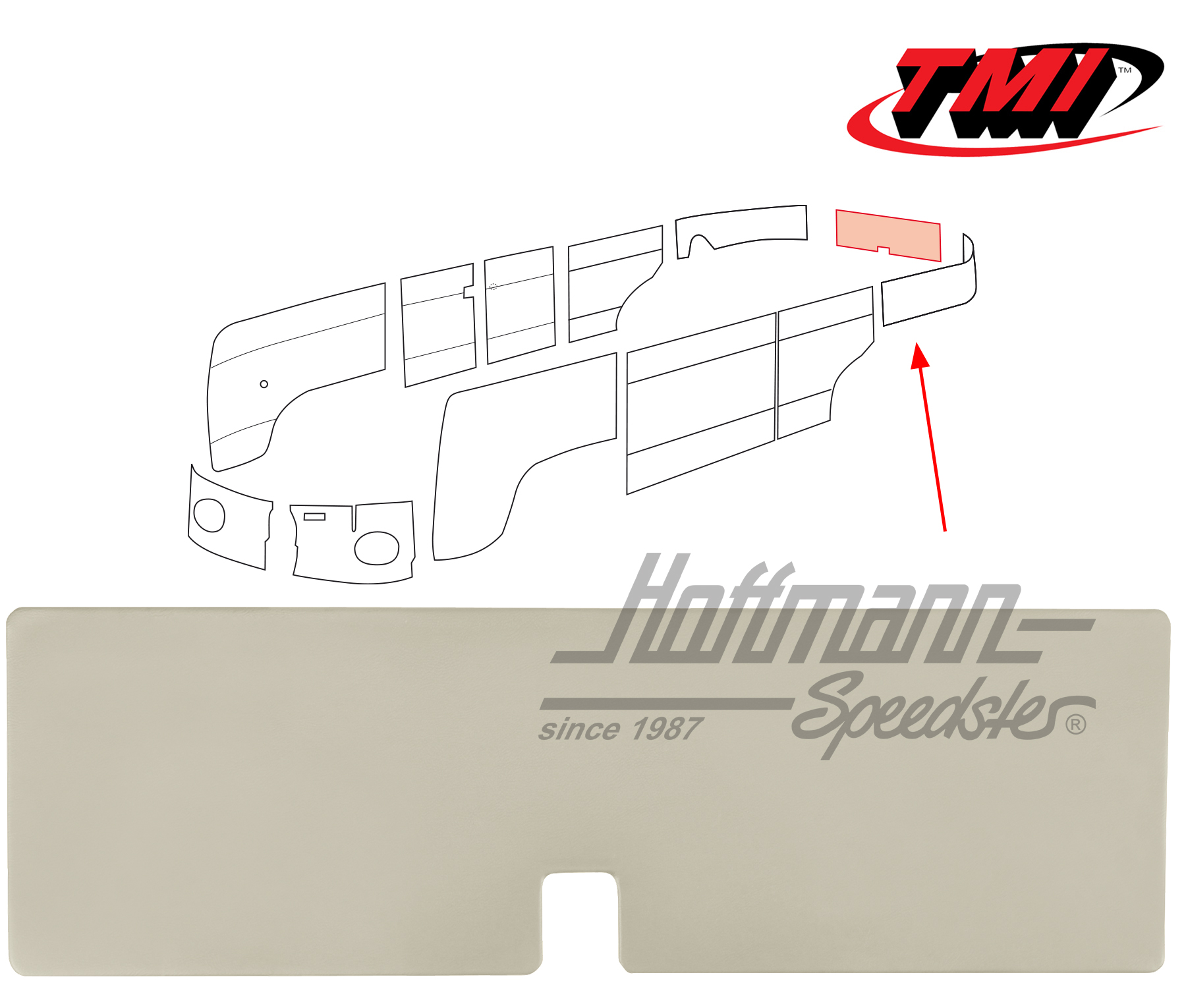 Heckklappenverkleidung, 55-63, altweiß | 10-2108-15 | 098-0539-04