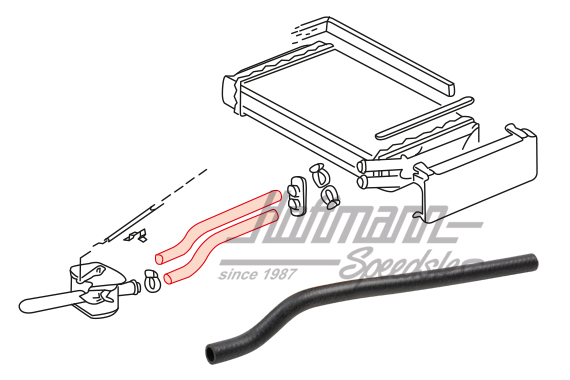 Wasserschlauch, Wärmetauscher, Golf 1