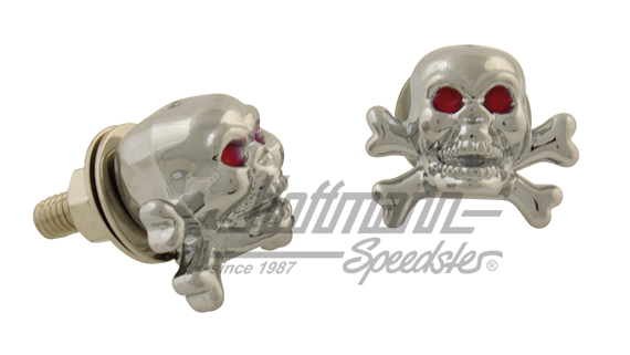 Kennzeichenbefestigung, Totenkopf X | 511-CR | 200-7511-04