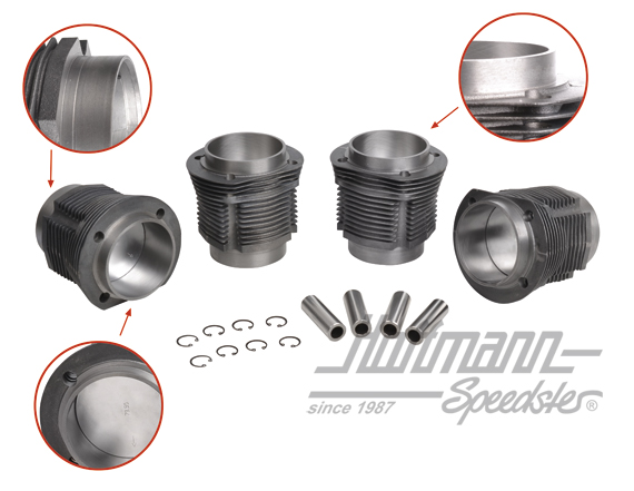Kolben+Zylinder, 80x64mm, 1286ccm, -7.60 | VW8000T36 | 010-0476-30