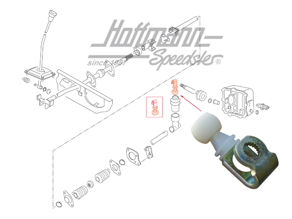 Schaltwinkel, Schaltstange, hinten,8.82- | 251 711 221 F | 315-1508