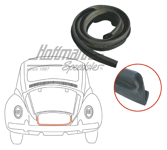 Motorraumdichtung, hinten, Abschlußblech, 66- | 111 813 705 D | 020-5107