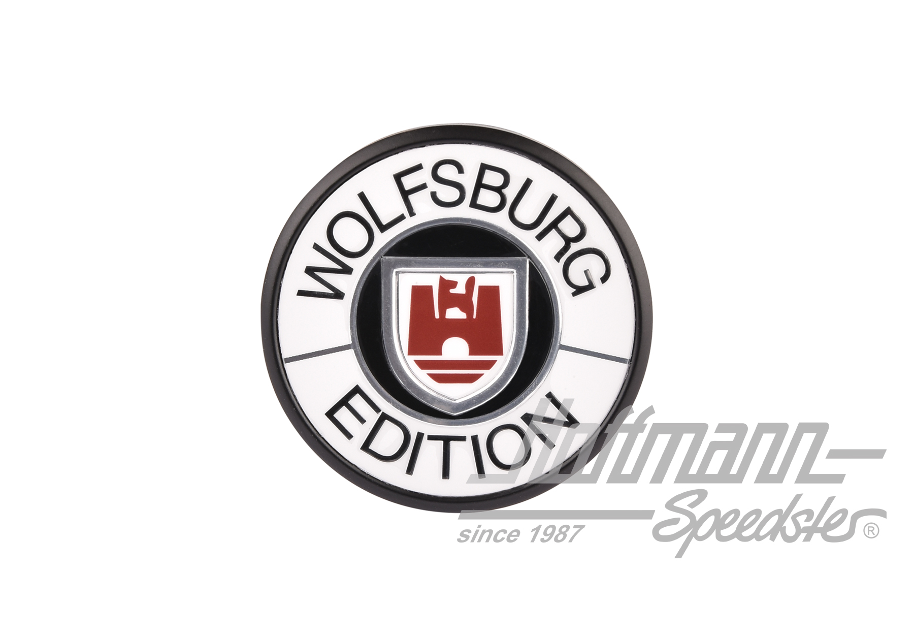 Emblem, Wolfsburg Edition, weiß | 255 853 675  TK9 | 370-3863-10