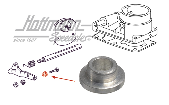Buchse, Klemmschraube/Luftklappenwelle | 111 129 173 A | 020-1316-77