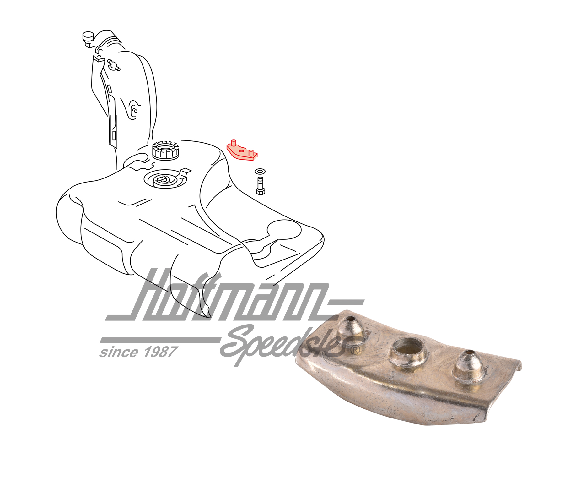 Halter, Spannbänder, Tank, Golf 2/3, NOS | 191 201 661 | 202-2030