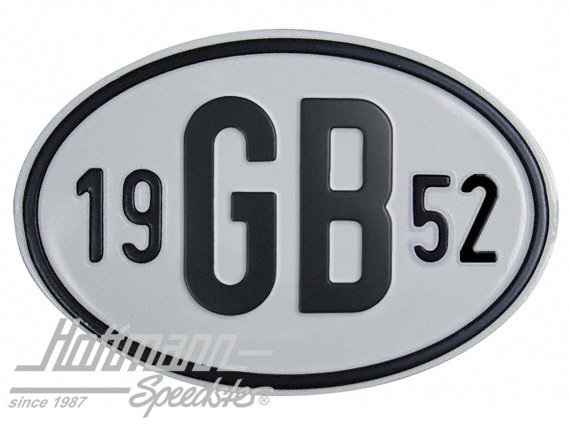 Nationalitätsschild "GB", "1952", Alu |  | 020-2404-52
