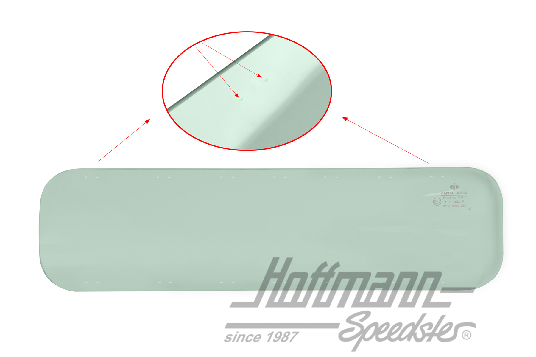 Oberlichtscheibe, Bus T1 Samba, grün | 241 845 601 grün | 089-0012