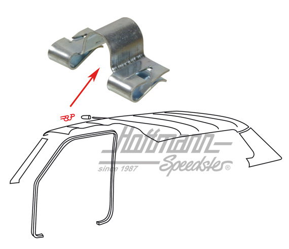 Klammer, Himmelspanner, Golf/Bus T1 | 171 867 549 | 180-5560-10