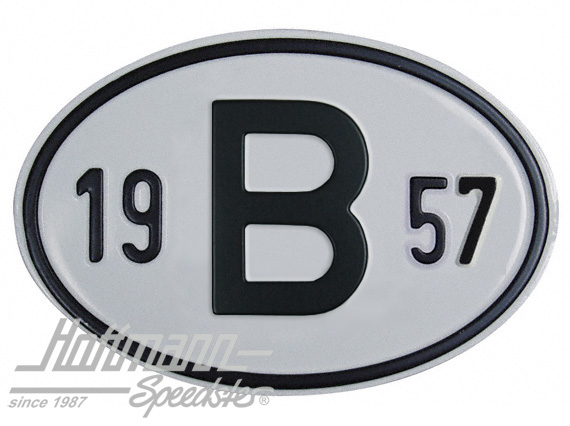 Nationalitätsschild "B", "1957", Alu |  | 020-2397-57