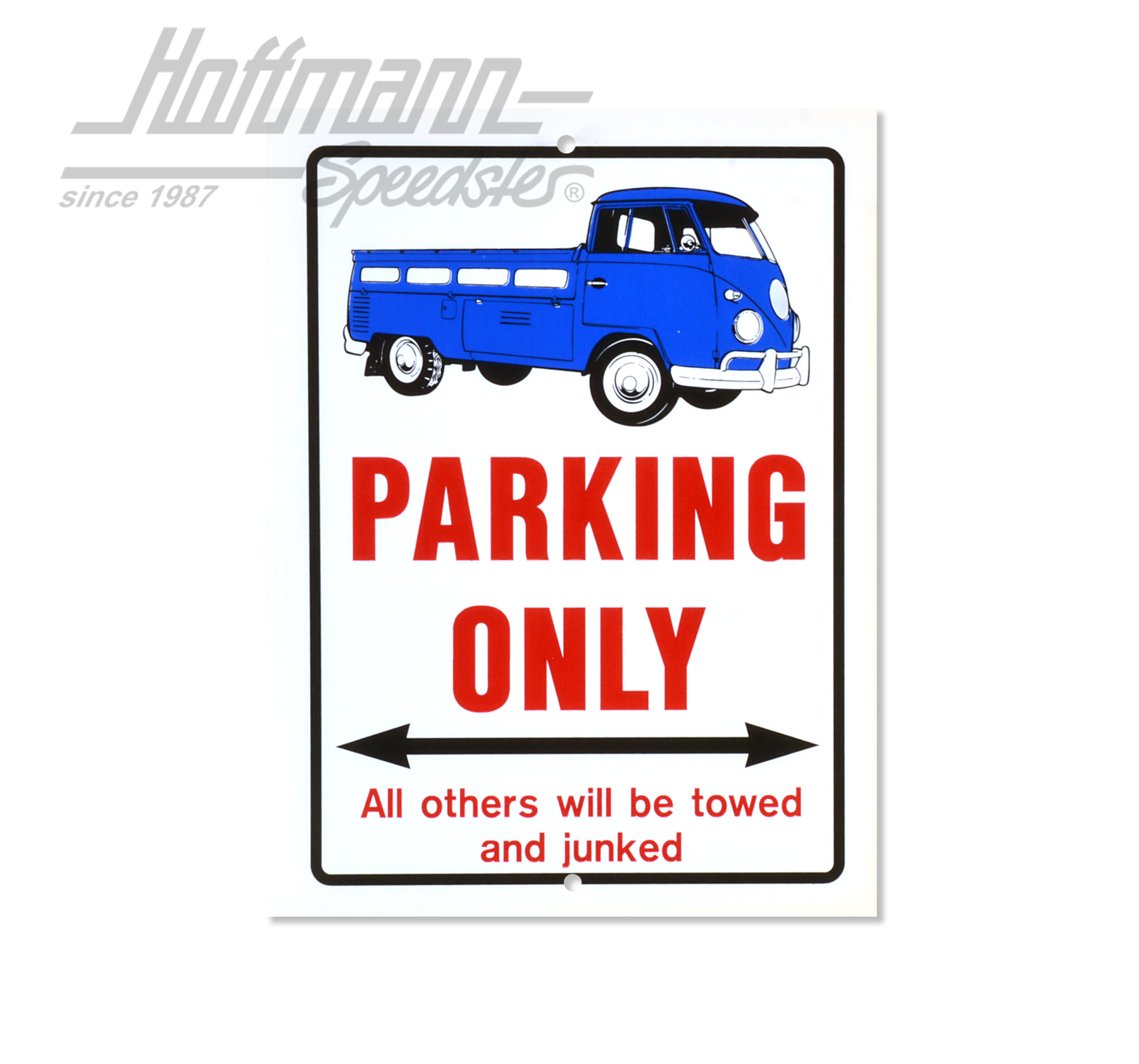 Schild "PARKING ONLY", VW Pritsche, blau | 15-1019-0 | 021-0173-30