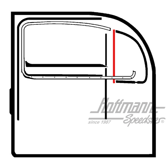 Dichtung, Drehfenster, senkrecht, -7.64 | 111 837 629 | 020-5235