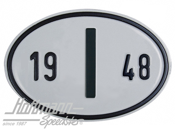 Nationalitätsschild "I", "1948", Alu |  | 020-2402-48