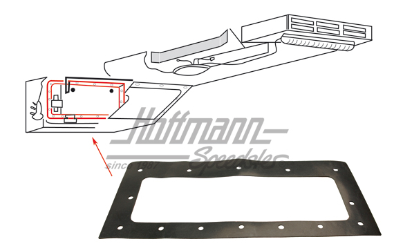 Dichtung, Luftklappe, Bus T1 | 211 817 757 | 089-1412-10