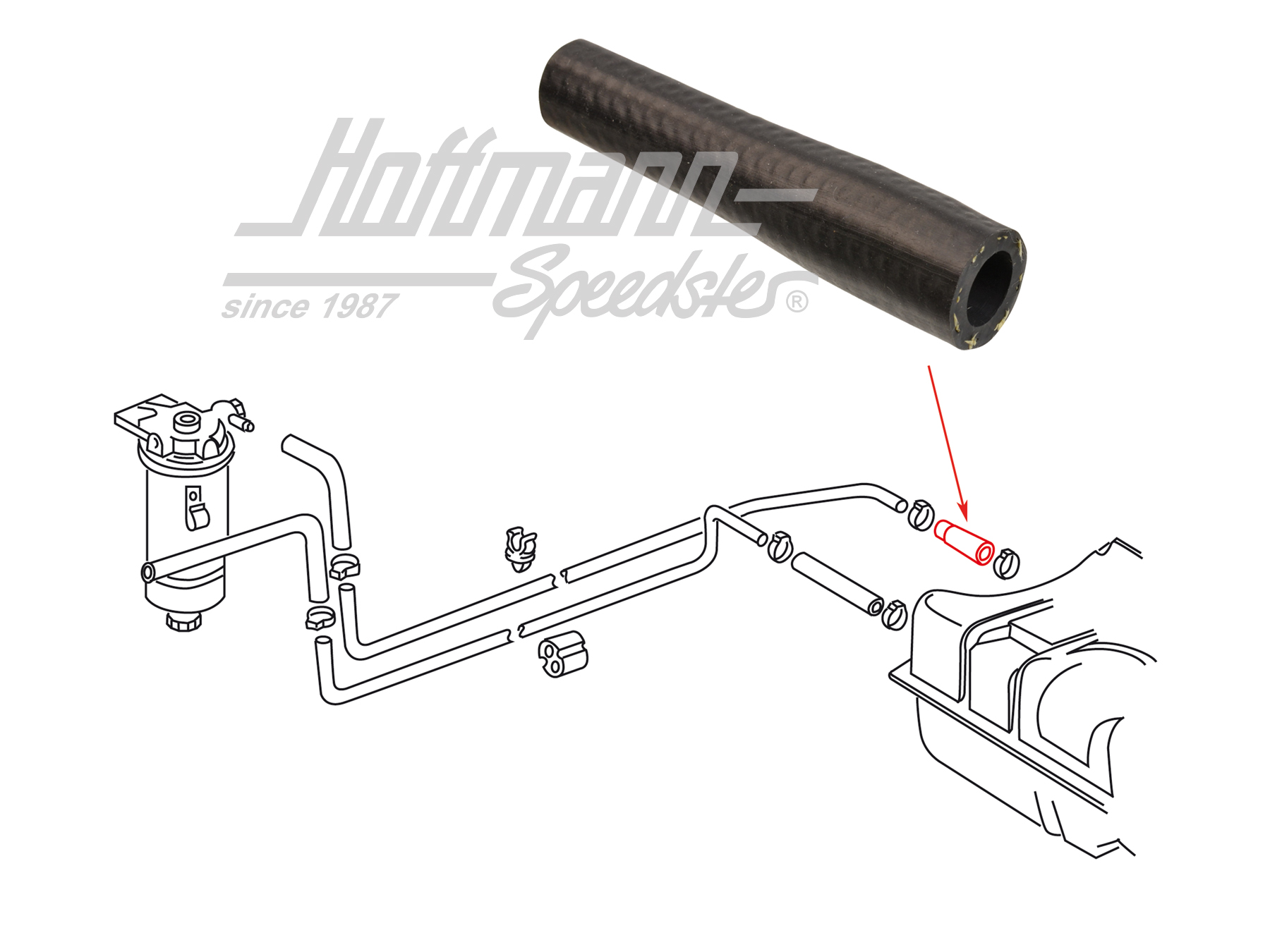 Reduzierschlauch, Benzintank, 7/11mm | 171 201 543 B | 110-2410