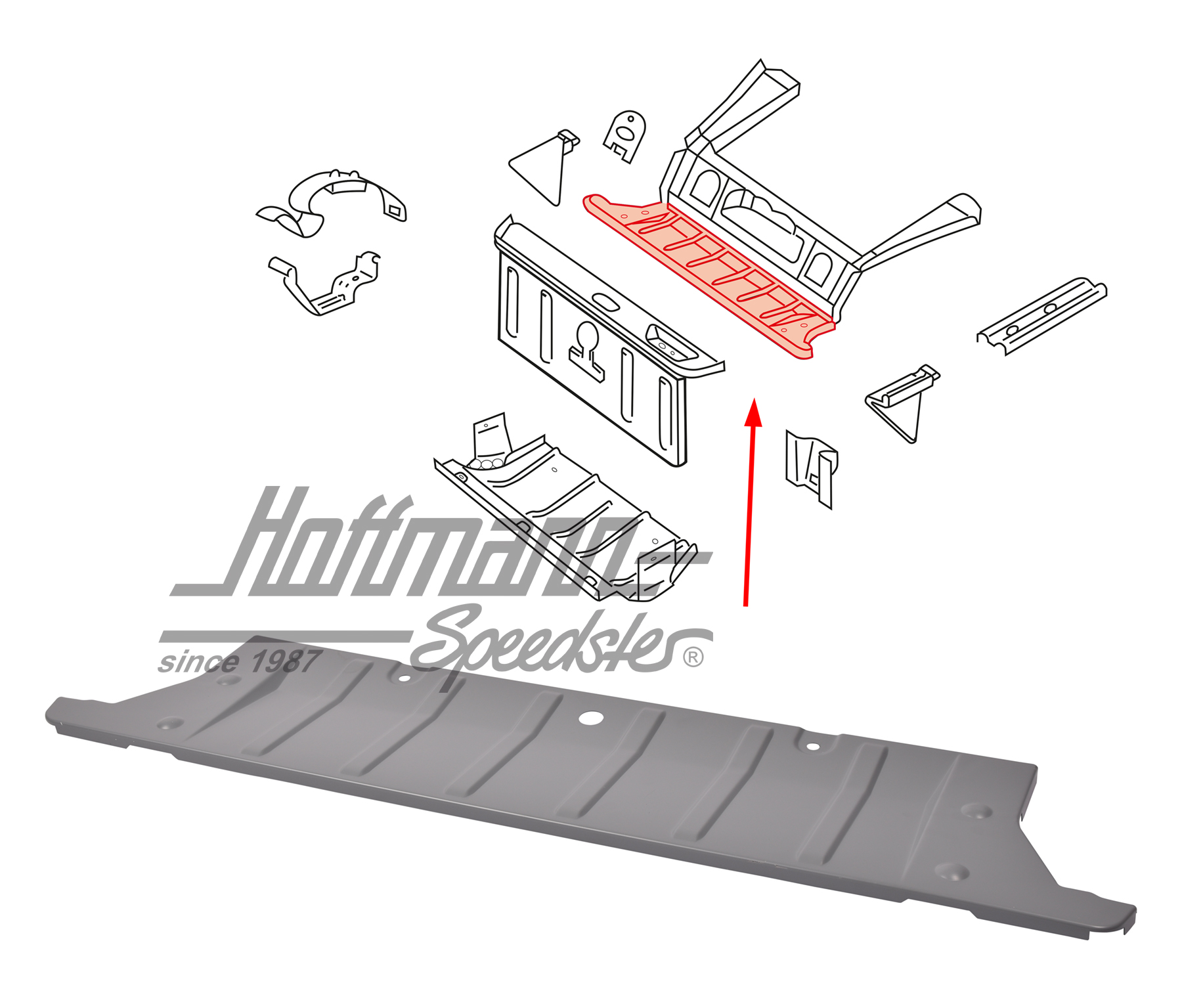 Reserveradwanne, unten, Typ 181 | 181 805 583 AM | 080-0618