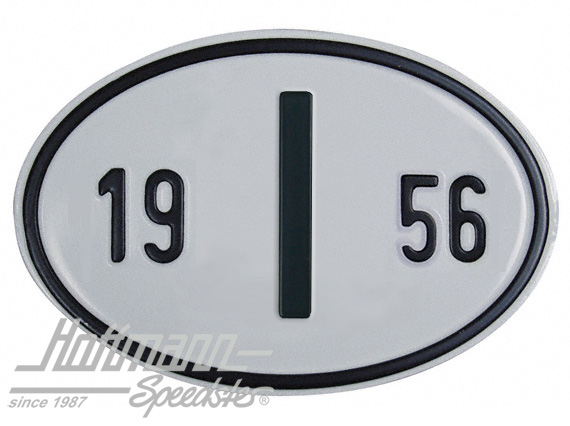 Nationalitätsschild "I", "1956", Alu |  | 020-2402-56