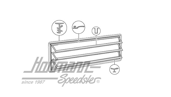 Dichtungssatz, Lamellenfenster | 231 069 413 | 090-6058