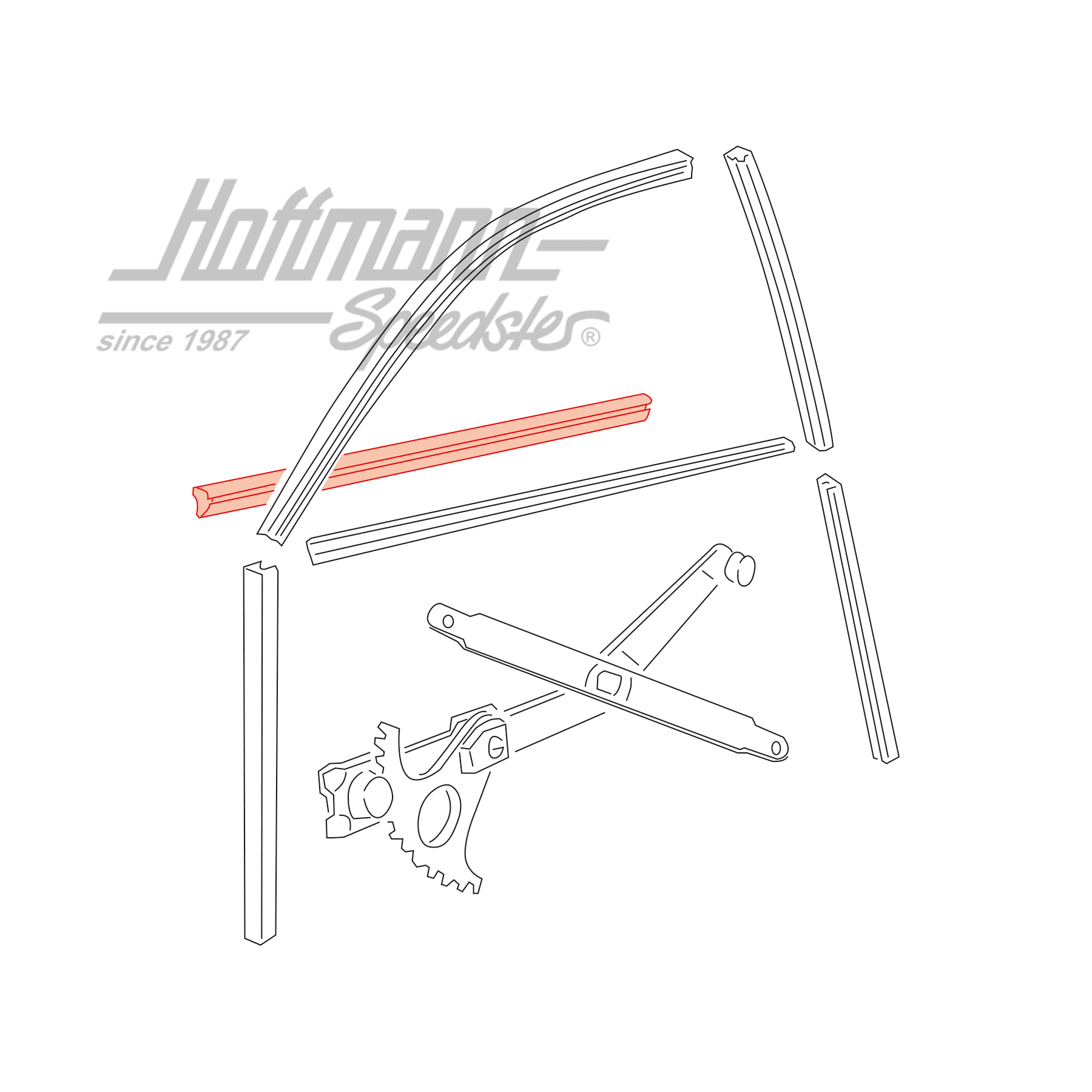 Fensterschachtdichtung, innen, 924/944