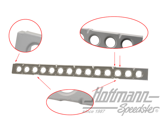 Verstärkungsblech, Karmann Cabrio, rechts | 141 801 132 | 068-0077-02
