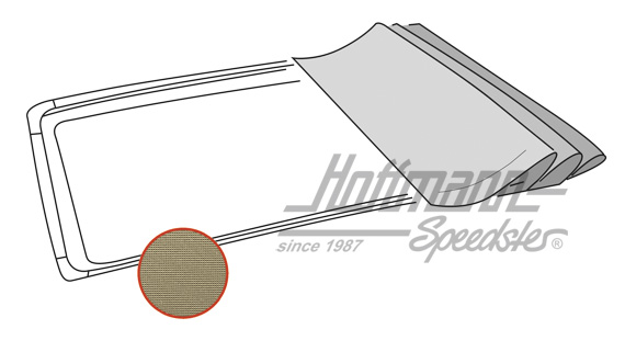 Faltdachbezug, Golf 2, PVC, beige | --------- | 208-5580-20