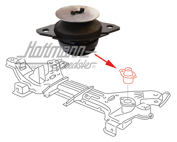 Gummilager, Motorträger, links, G60 | 357 199 381 C | 201-5675